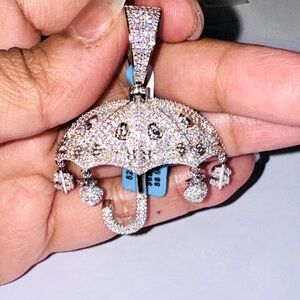 Money Weather Custom-Made Pendant – VVS GRA Certified | 14K White Gold Vermeil
